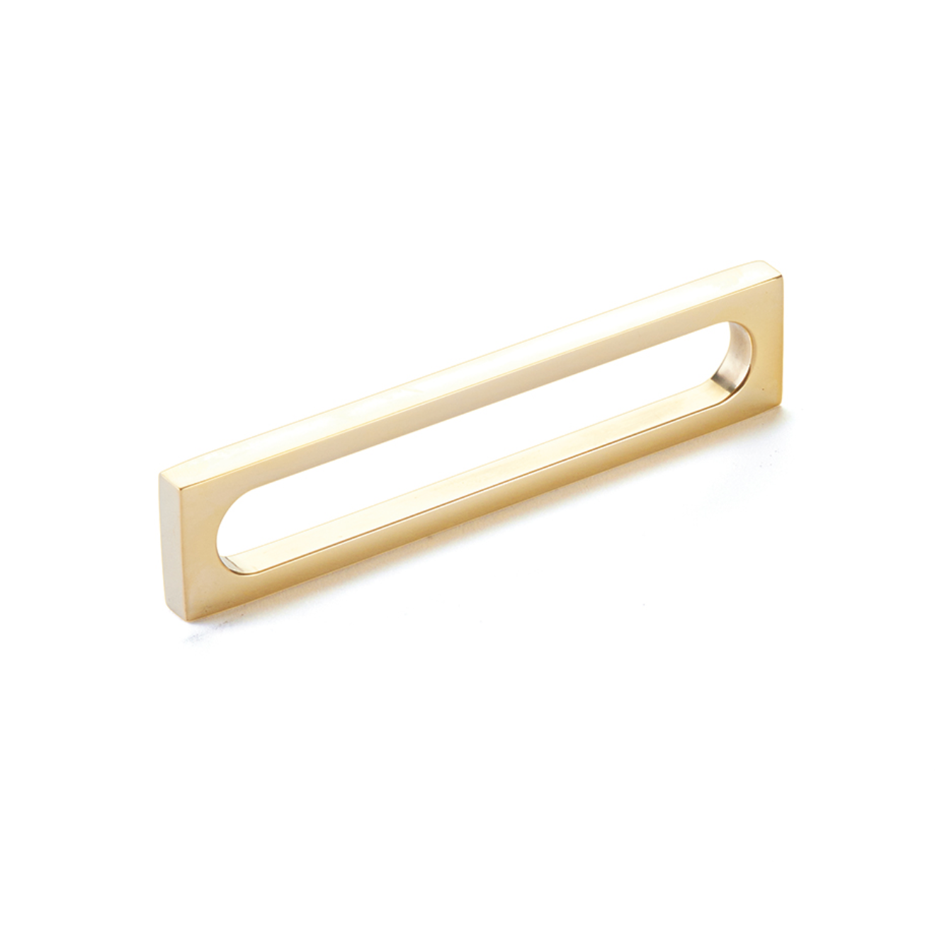 Unlacquered Brass "Loop" Square Drawer Pulls and Cabinet Knobs - Euro • Knobs