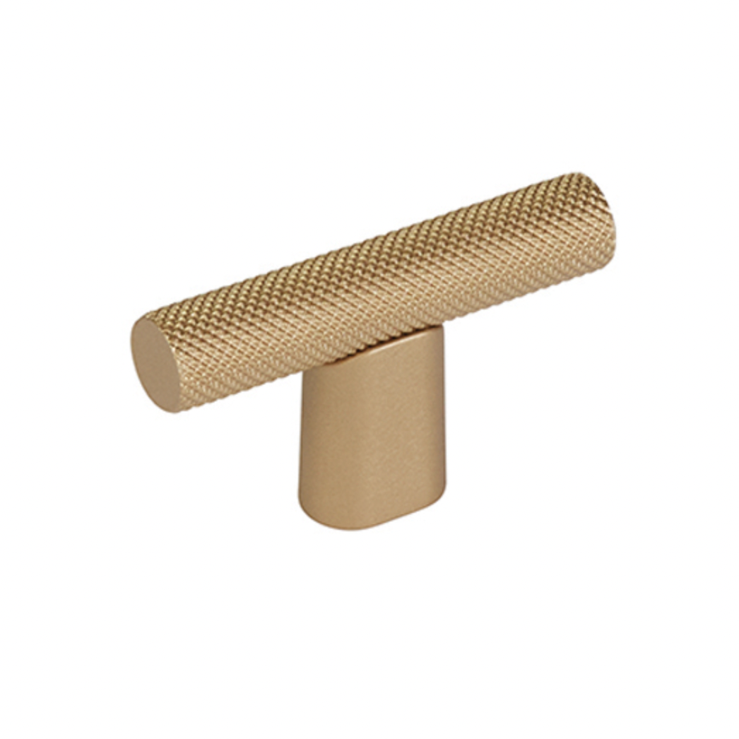 Knurled "Karl" Champagne Bronze Cabinet Knobs and Drawer Pulls - Industry Hardware