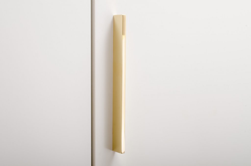 Straight Edge "Kurt 01" Scandinavian Modern Drawer Pulls - Brass Cabinet Hardware 