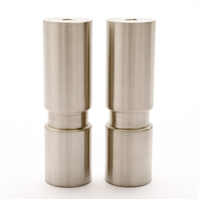 Mid-Century Modern (Set of 2) Medium Furniture Replacement Legs in Brushed Nickel - Euro • Knobs