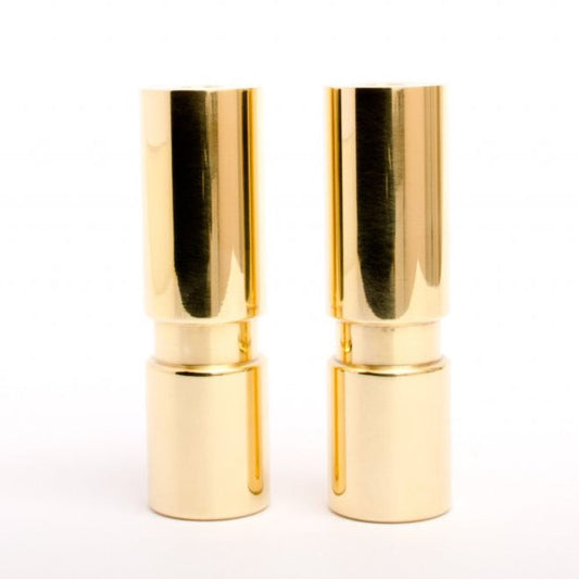 Set of 2 Medium Mid-century Modern Furniture Legs Replacement Legs in Polished Brass - Euro • Knobs