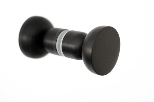 Glass Shower "Pedestal" Round 1-3/16" Matte Black Back to Back Door Knob - Euro • Knobs