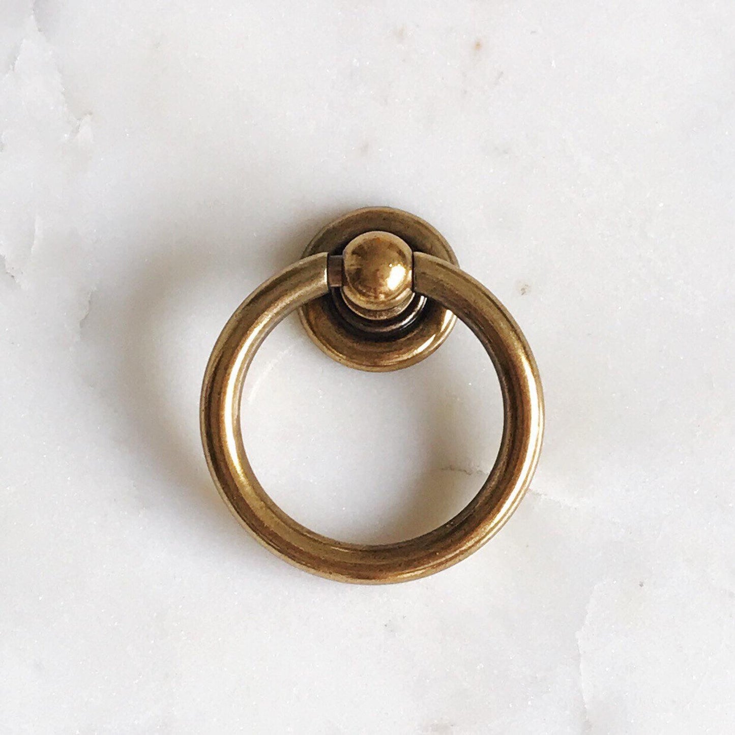 Plain Brass Ring Pulls Hardware Cabinet Pull Drawer Pull - Euro • Knobs