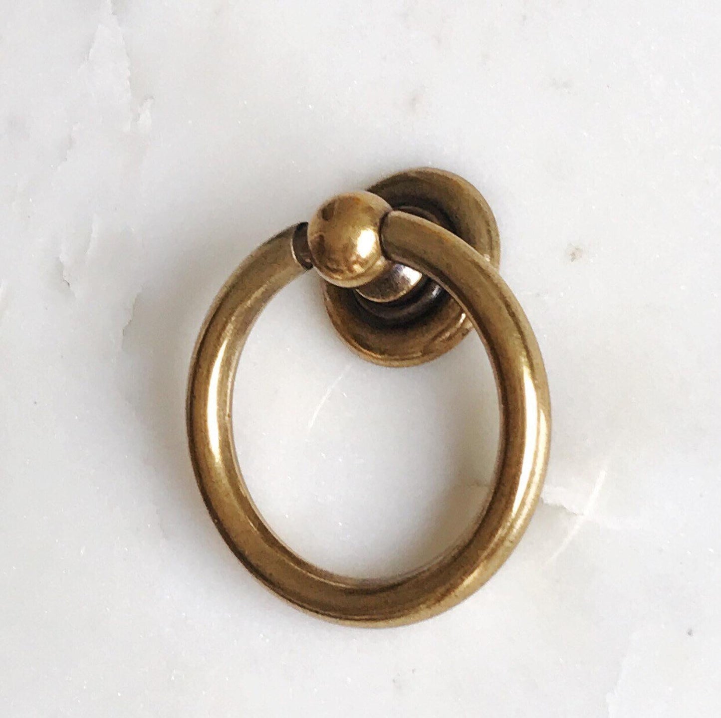 Plain Brass Ring Pulls Hardware Cabinet Pull Drawer Pull - Euro • Knobs