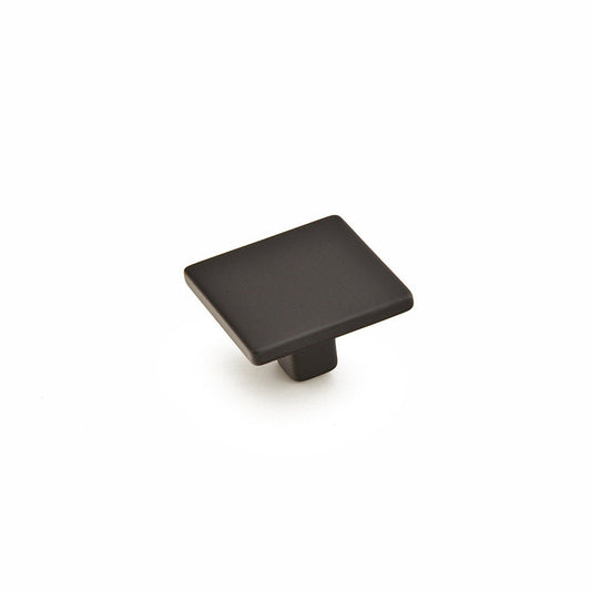 Matte Black "Armand" Square Drawer Pulls and Cabinet Knobs - Euro • Knobs