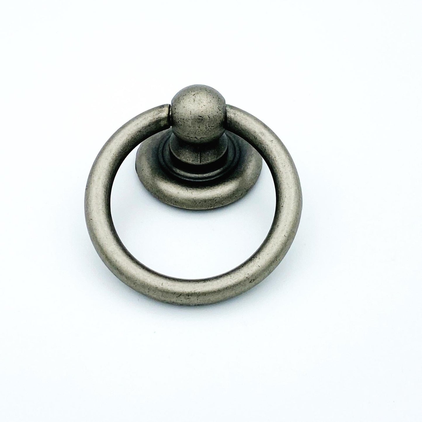 Plain Antique Silver Ring Pulls Hardware Cabinet Pull Drawer Pull - Euro • Knobs