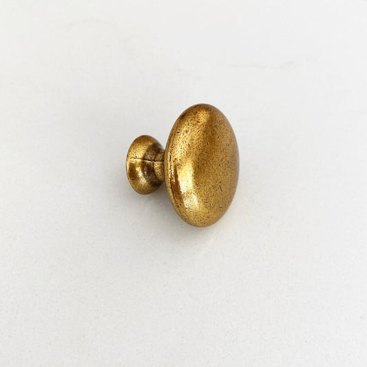 Antique Brass "Capri" Round Knob - Euro • Knobs