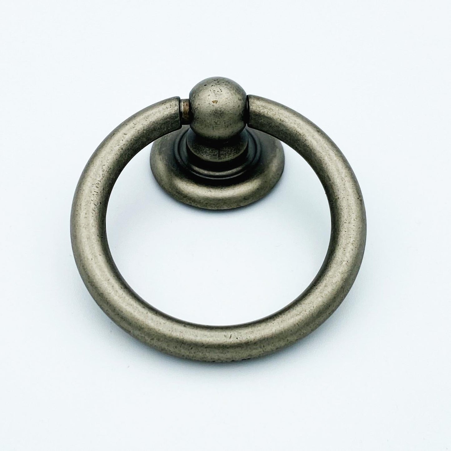 Plain Antique Silver Ring Pulls Hardware Cabinet Pull Drawer Pull - Euro • Knobs