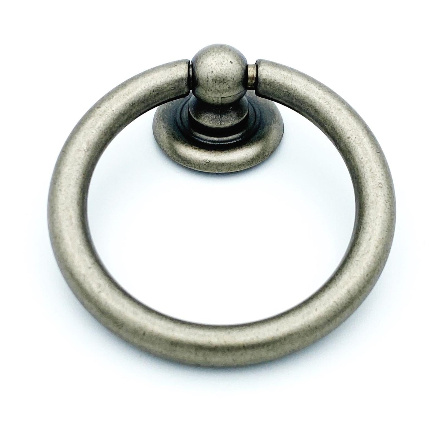 Plain Antique Silver Ring Pulls Hardware Cabinet Pull Drawer Pull - Euro • Knobs