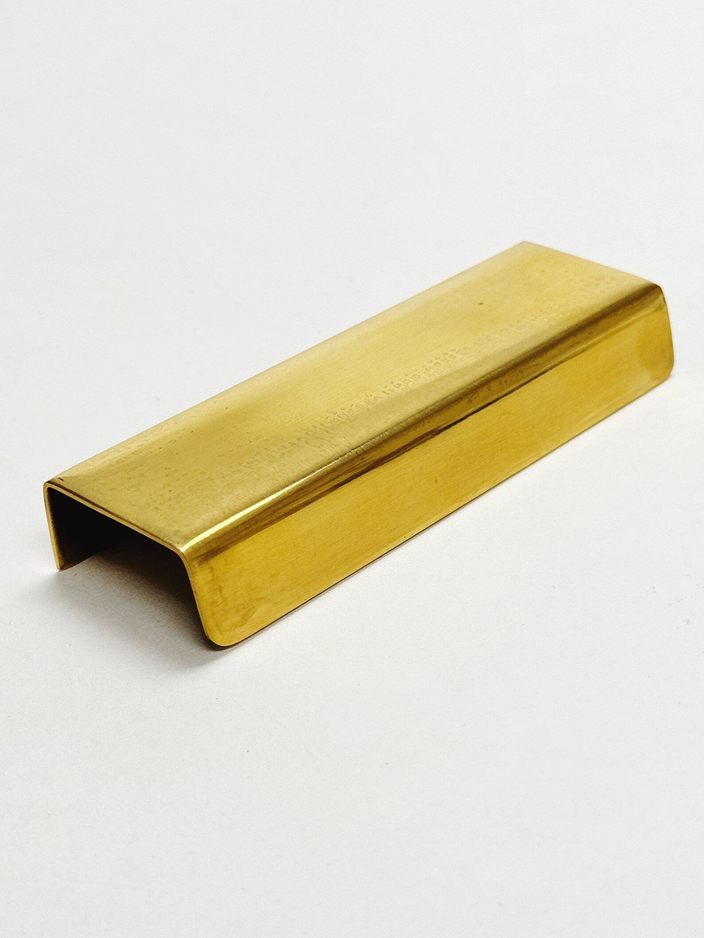 Unlacquered Brass "Patina" Edge Drawer Pulls - Forge Hardware Studio