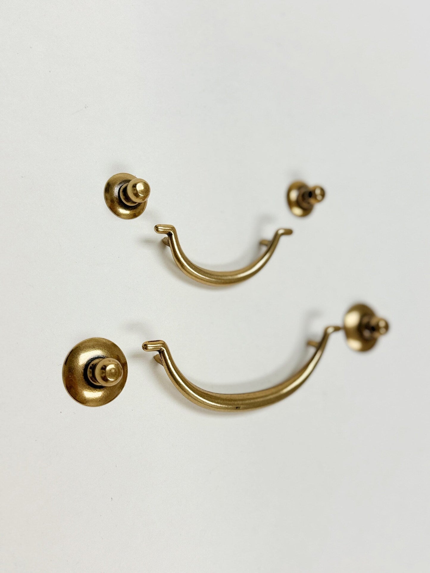 Brass Ring Pulls "Bail" Antique Brass Hardware - Euro • Knobs