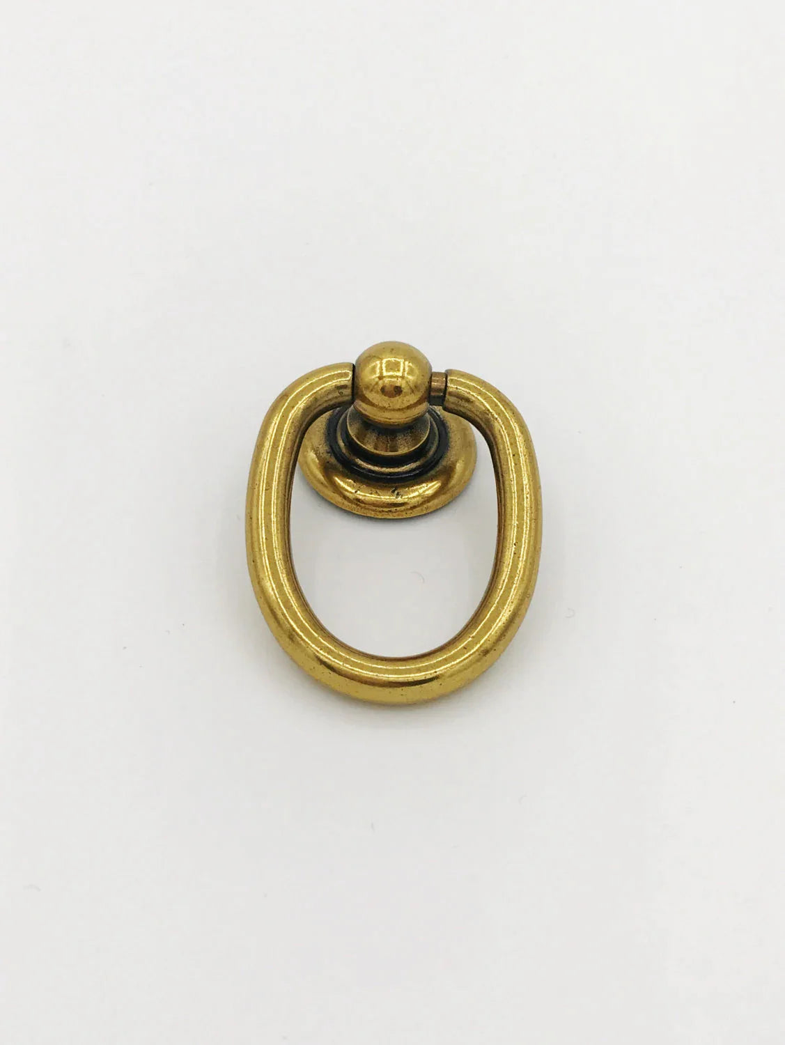 Brass Ring Pulls "Oval" Bail Drawer Pulls - Euro • Knobs