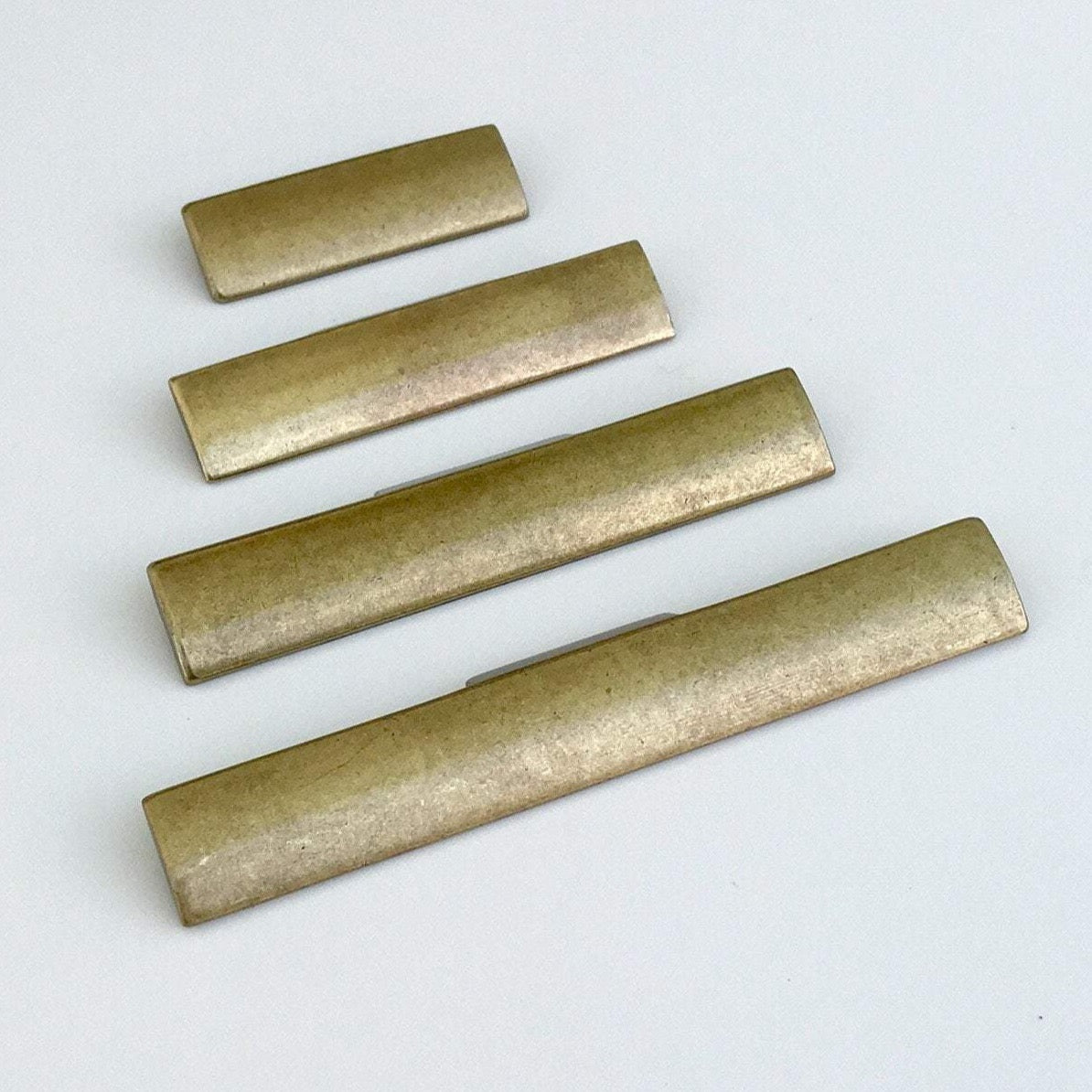 Rectangular "Dara" Aged Brass Drawer Pulls - Cabinet Handles - Forge Hardware Studio