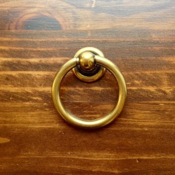 Plain Brass Ring Pulls Hardware Cabinet Pull Drawer Pull - Euro • Knobs