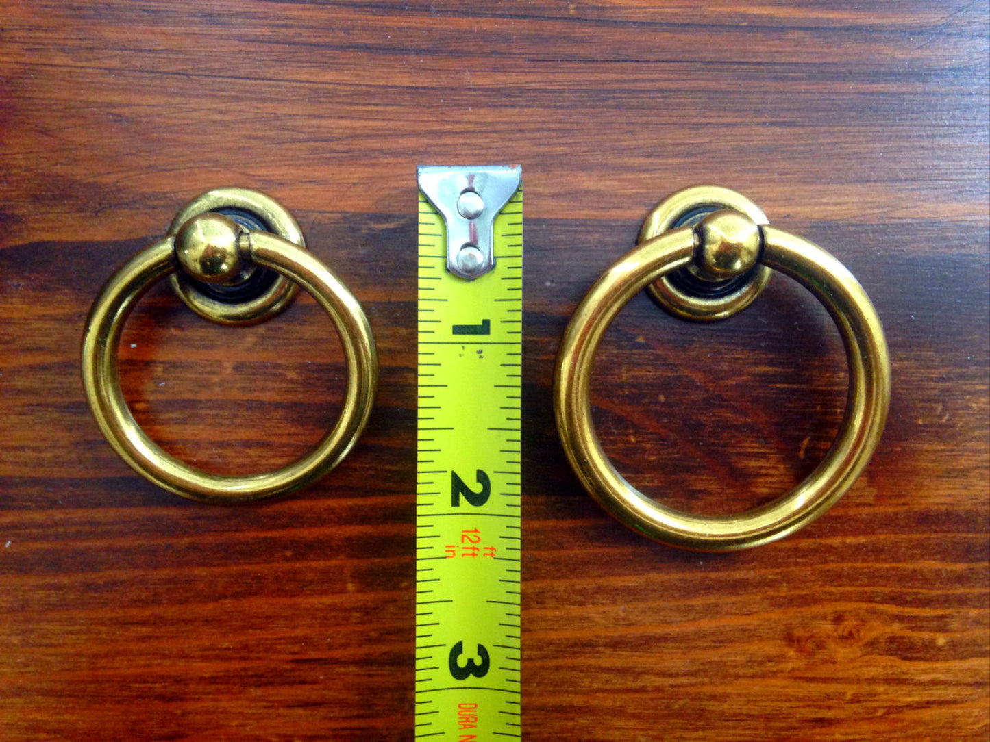 Plain Brass Ring Pulls Hardware Cabinet Pull Drawer Pull - Euro • Knobs