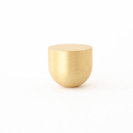 Unlacquered Brushed Brass "Little Cup" Cabinet Knob - Euro • Knobs