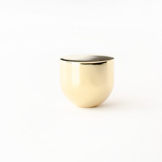 Unlacquered Polished Brass "Little Cup" Cabinet Knob - Euro • Knobs