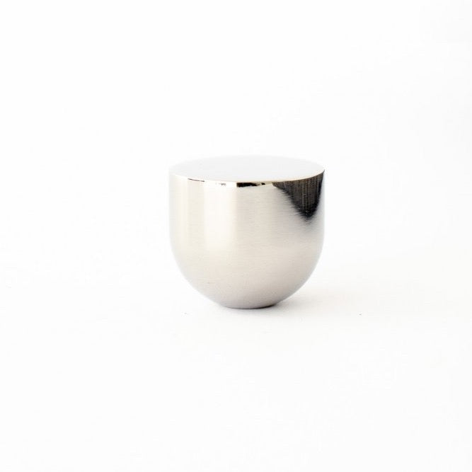 Polished Nickel "Little Cup" Cabinet Knob - Euro • Knobs