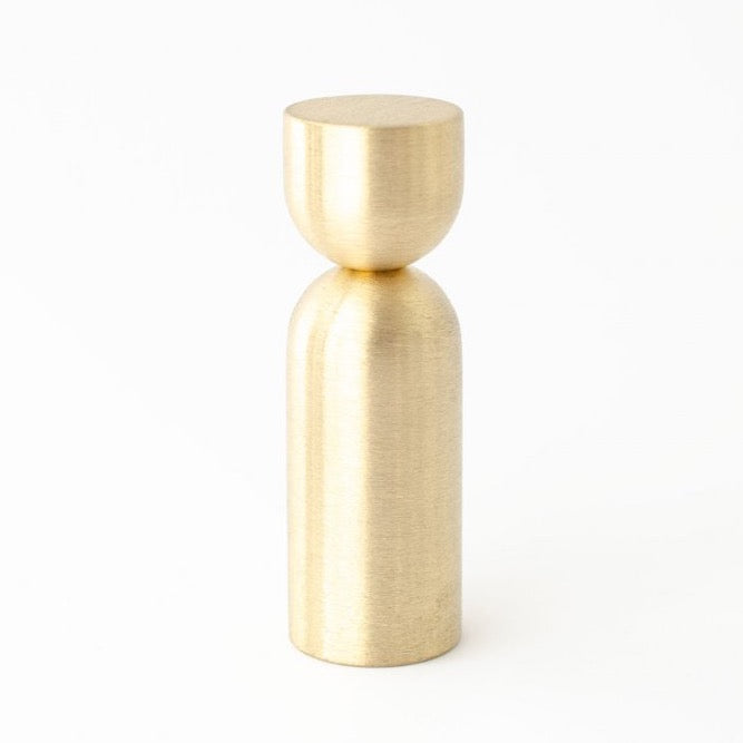 Unlacquered Brushed Brass "Pedestal Cup" Round Wall Hook - Euro • Knobs