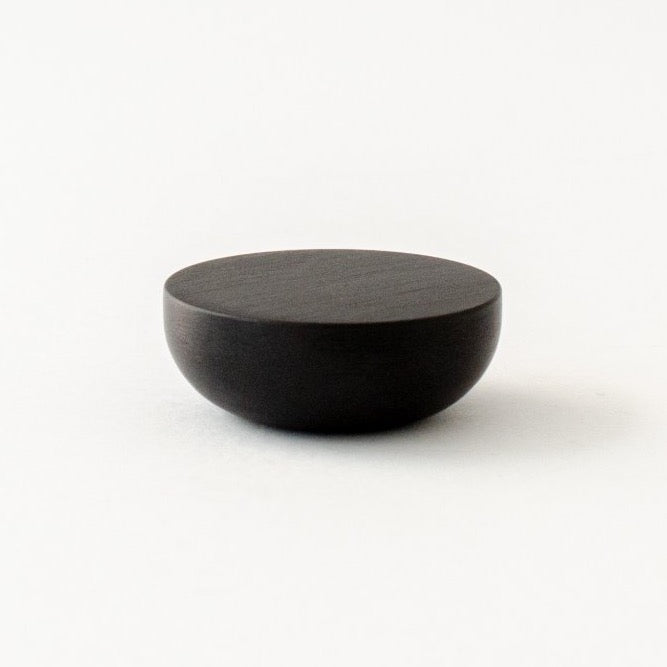 Matte Black "Bowl" Modern Round Cabinet Knob - Euro • Knobs