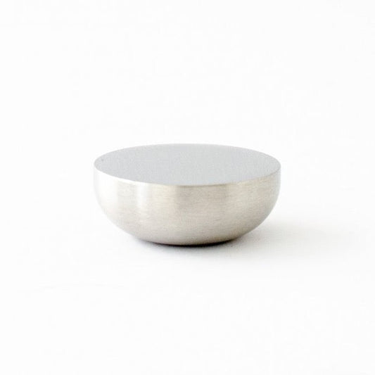 Brushed Nickel "Bowl" Modern Round Cabinet Knob - Euro • Knobs