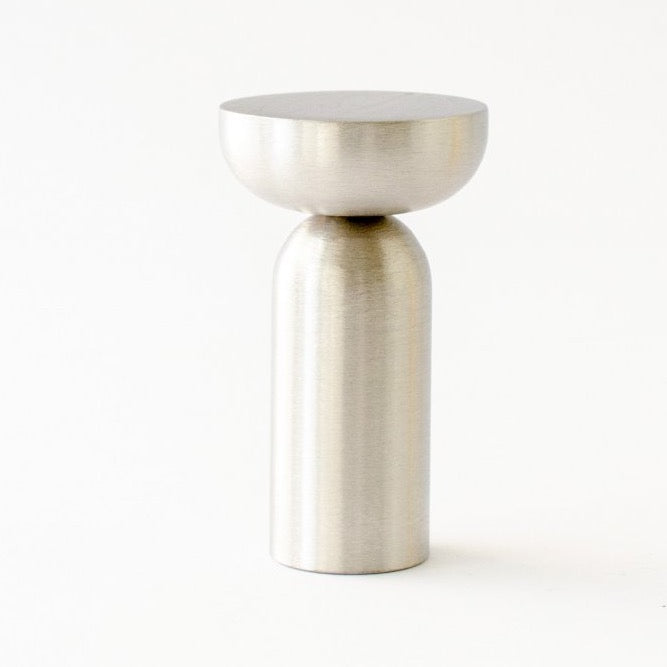 Brushed Nickel "Pedestal Bowl" Round Wall Hook - Euro • Knobs