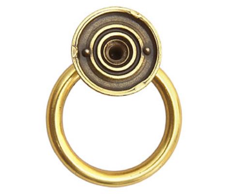 Plain Brass Ring Pulls Hardware Cabinet Pull Drawer Pull - Euro • Knobs