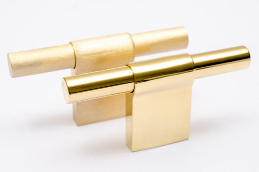 Line Brass Cabinet Knobs and Drawer Pulls - Euro • Knobs