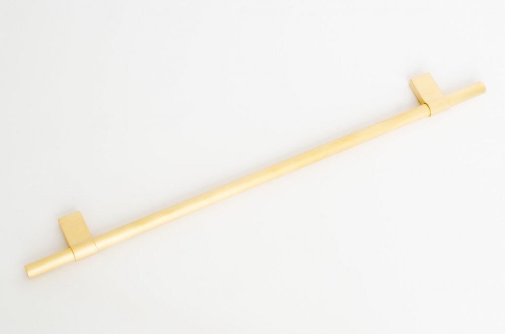 Line Brushed Brass Appliance Pulls - Euro • Knobs