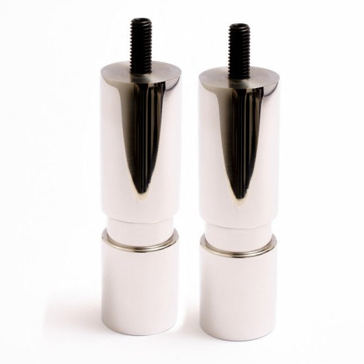 Mid-Century Modern (Set of 2) Medium Furniture Replacement Legs in Polished Nickel - Euro • Knobs