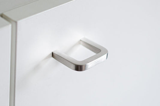 Brushed Nickel "Lumia" Cabinet Knobs and Drawer Pulls - Euro • Knobs